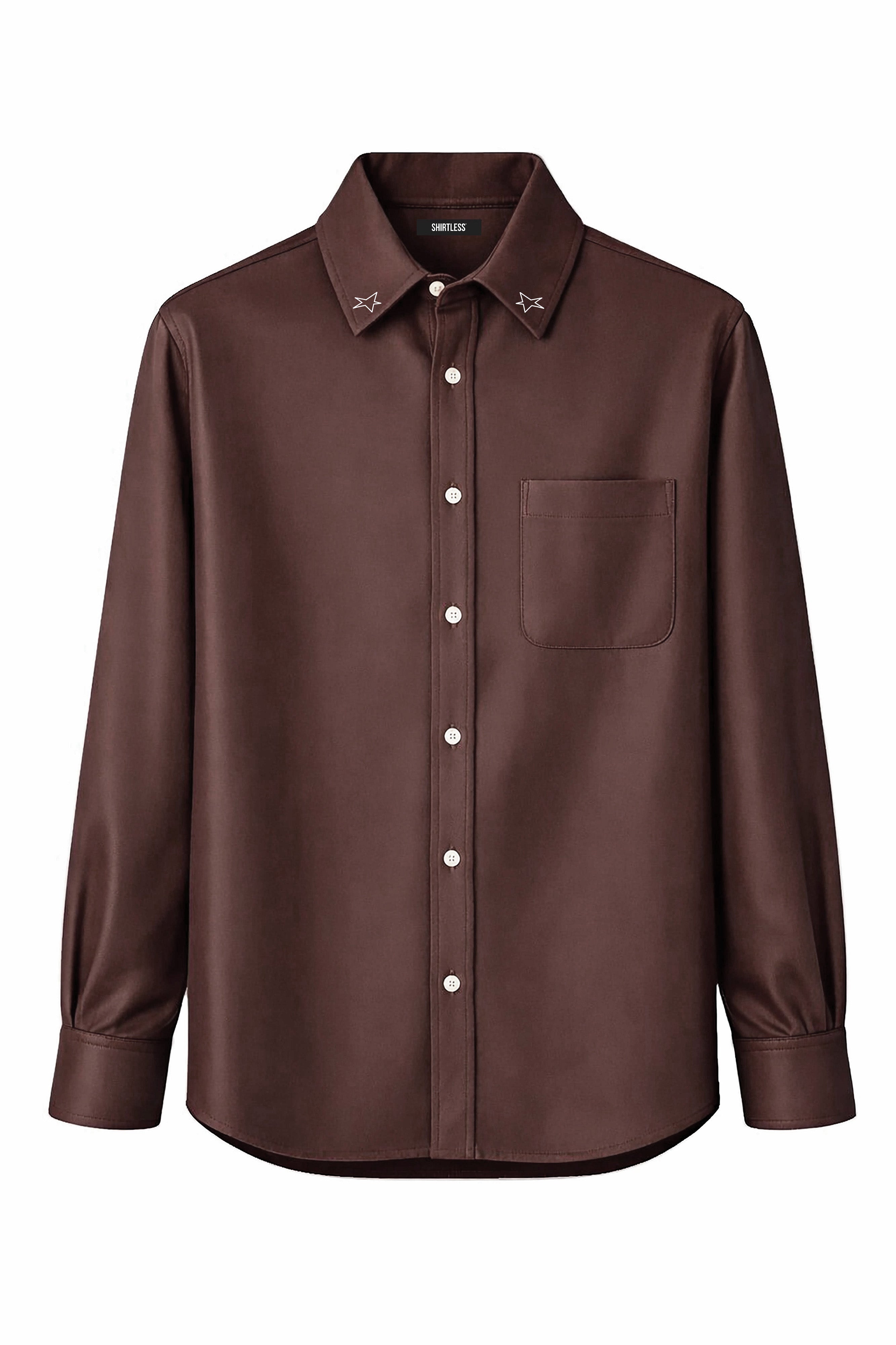 Camicia "Odio il sabato sera" Brown